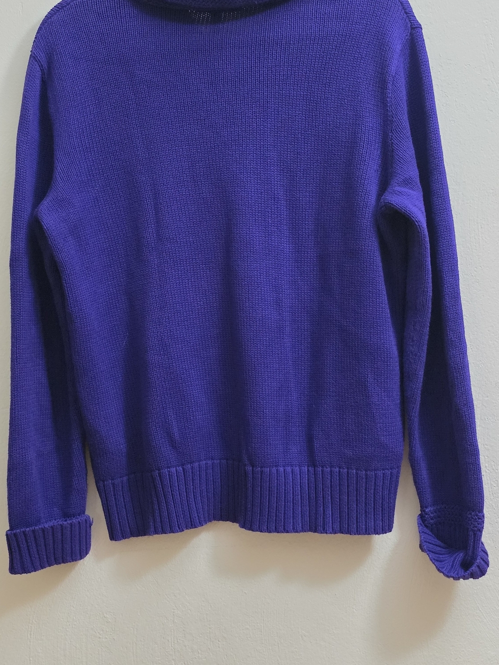 Ralph Lauren Women’s Royal Purple Shawl-Collar Sweater - Picture 2 of 3
